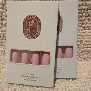 Nails Press-On Set — Light Pink False Nails